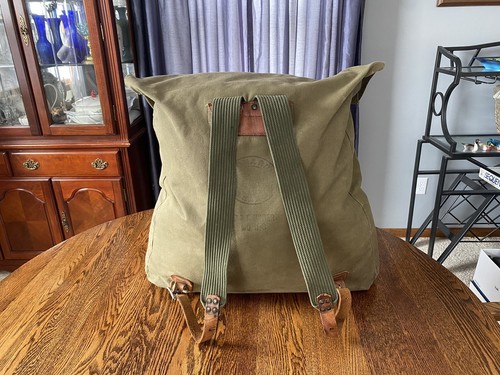 Huge Vintage Green Canvas Pack Duluth Number 8 - Picture 3 of 17