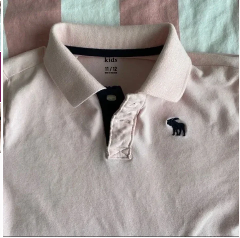 Top tee shirt Polo Abercrombie Kids pink 11 / 12 short sleeves - Image 2 of 2