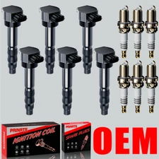 Brand 6X OEM Ignition Coil & 6X Iridium Spark Plugs For Mitsubishi Eclipse UF532