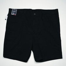 Roundtree Yorke Casuals Men's Shorts XL 42"x9" Black Solid Stretch NWT