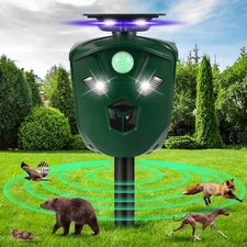 Solar Ultrasonic Animal Repeller - Effective Wildlife Deterrent for Home Garden