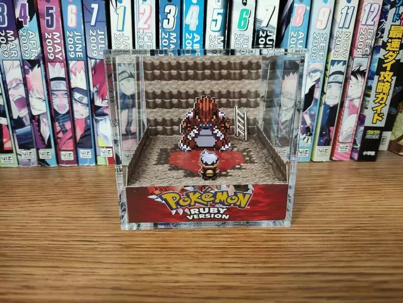 Pokemon Giratina Shiny Handmade Diorama - Gameboy / Retro Gaming Cube -  Fanart