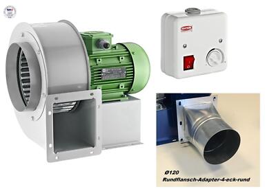 Axiallüfter Gastro Airbox Radial Axial Ventilator 1950m³h+ 5A Regler + Adapter
