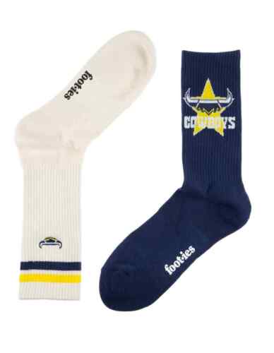 North Queensland Cowboys NRL Icons Sneaker 2 Sock Pack - Picture 2 of 5