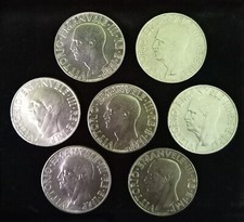REGNO D’ITALIA - LOTTO 7 MONETE DA 1 LIRA IMPERO 1942 Vittorio Emanuele III SPL