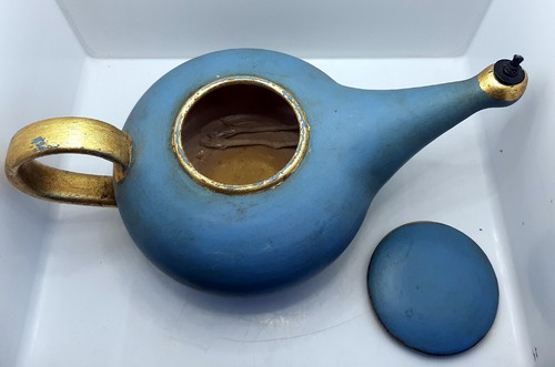 LAMPADA-LANTERNA AD OLIO IN TERRACOTTA TIPO ALADINO CM.30 - Foto 3 di 3