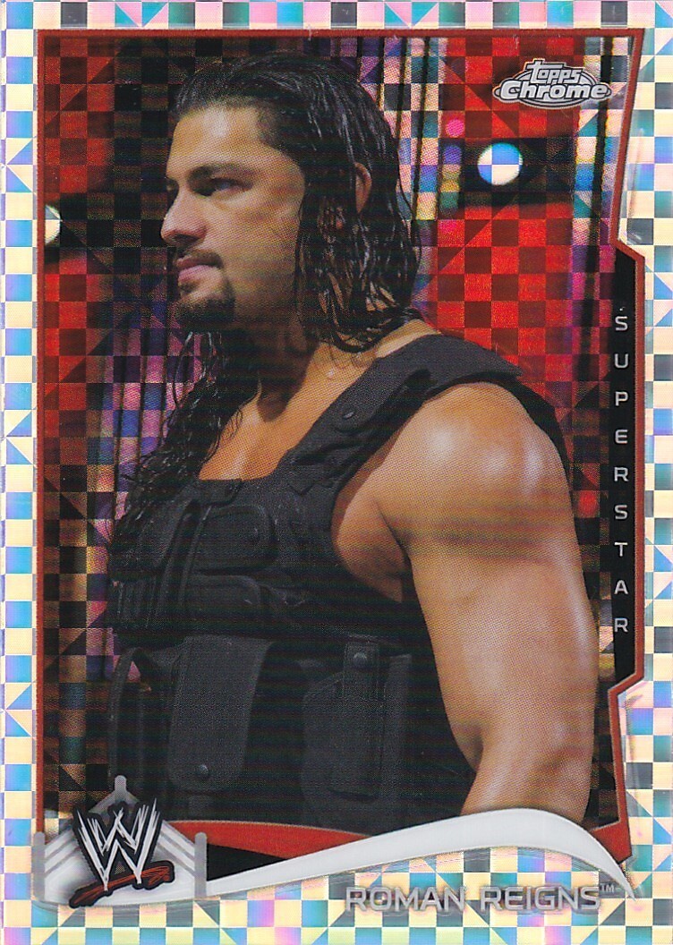 ROMAN REIGNS 2014 WWE TOPPS CHROME XFRACTOR X-FRACTOR RARE PARALLEL WRESTLING
