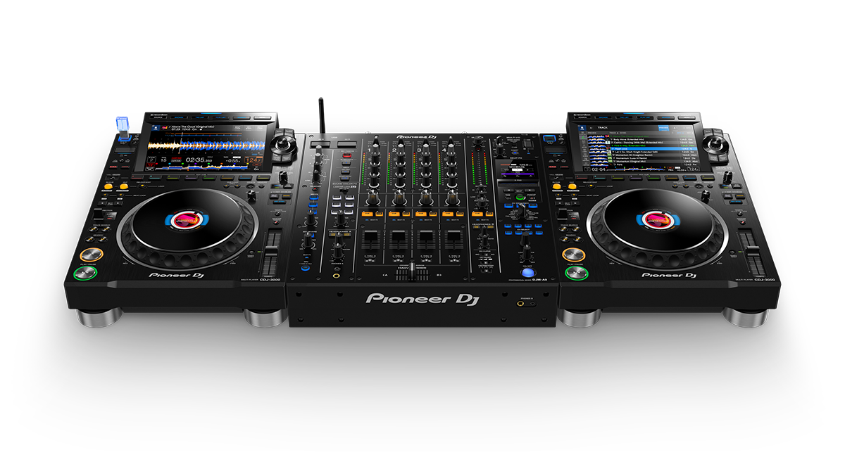 Pioneer DJ CDJ 3000 Pair + DJM-A9 DJ Controller Mixer 100V 