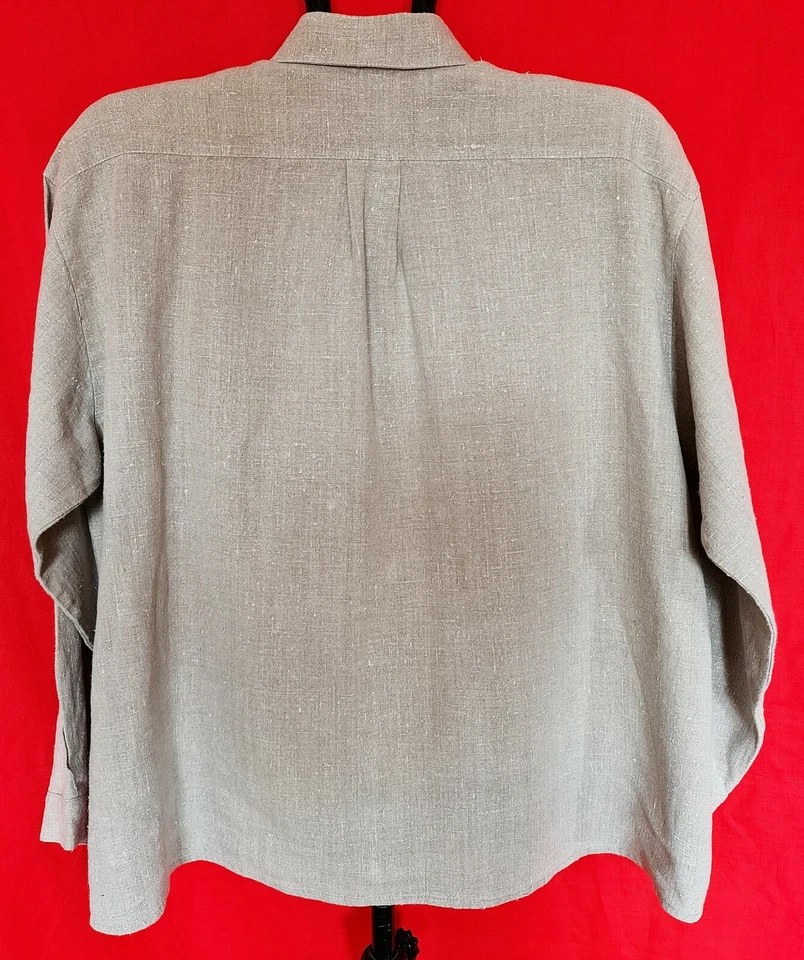 VINTAGE AUTHENTIC TYROL OKTOBERFEST DIRNDL GRAY LINEN MEN'S SHIRT:US161/2/EU42 - Image 3 of 4