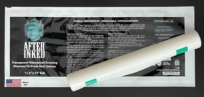 After Inked Tattoo Aftercare Bandage, Waterproof Dressing Roll - 11.5in x 2 yd | eBay After Inked Tattoo Aftercare Bandage, Waterproof Dressing Roll - 11.5in x 2 yd | eBay