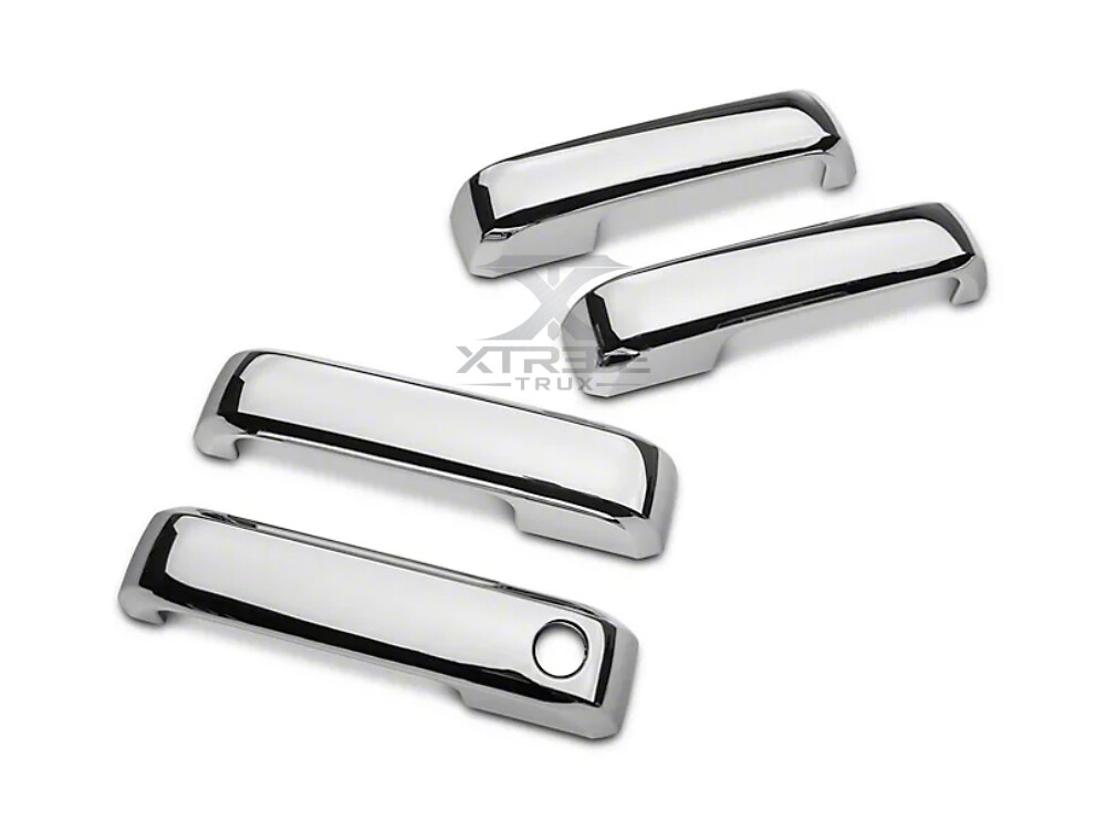 2017-2022 Ford F250 Super Duty Crew CHROME Door Handle COVERS No Smt Top Mirrors