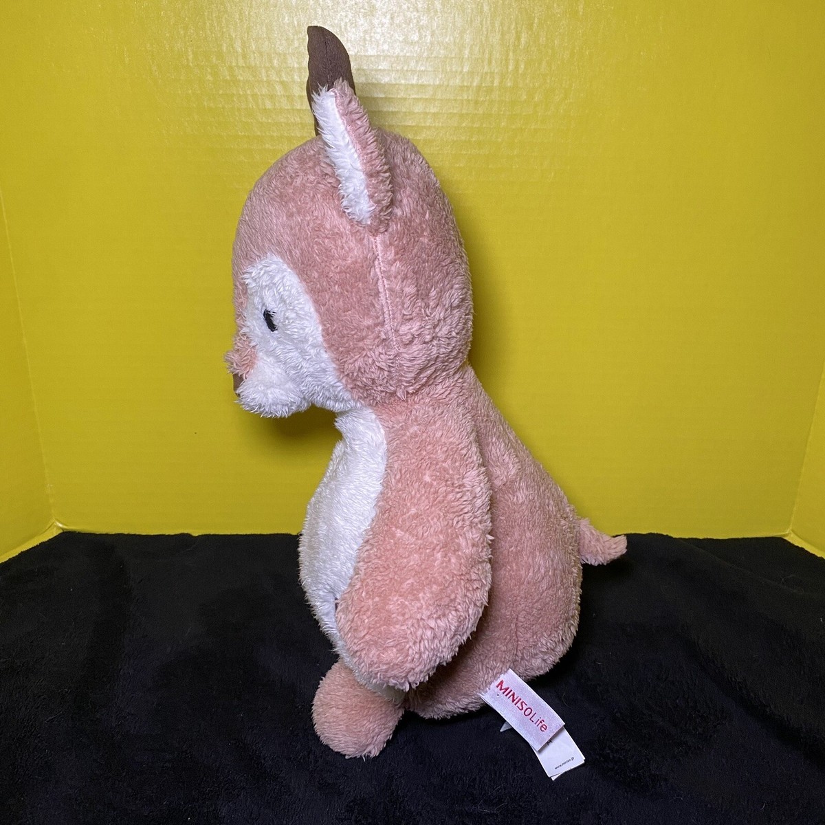 Miniso Life Plush Reindeer Pink Deer Fawn Brown Antlers Love Soft