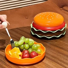 Hamburger Bowl and Plate Set Dinner Dishes Cereal Dining Room Serving Creative