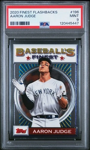 2020 Topps Finest Flashbacks Aaron Judge PSA 9 Mint Chrome #196 New York Yankees