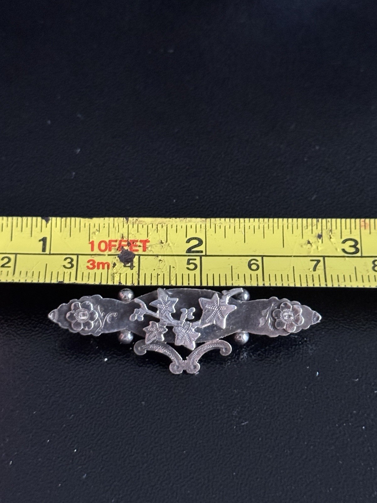 Solid Sterling silver antique Edwardian brooch - … - image 7