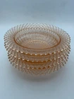 Vintage Anchor Hocking Pink Diamond Point Miss America Bowls 6.25” Set of 4