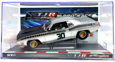 SCX TJR PRO RACE 1/32 AdvanceTrans Am Silver Cuda 1970 w/all the hop up parts