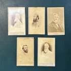 Lot Of 5 Civil War Era Carte De Visite CDV Photos Confederate Generals RARE!