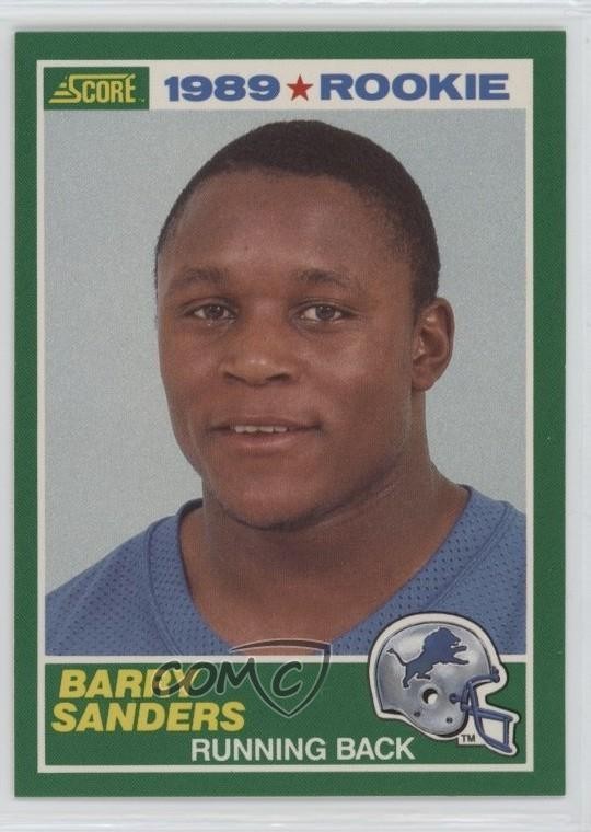1989 Score 1989 Rookie Barry Sanders #257 Rookie RC HOF 6u6