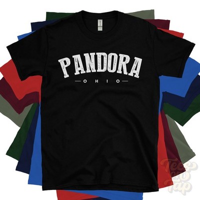 PANDORA OHIO T-SHIRT Putnam USA Retro Uni College Style Heimatstadt Geschenkidee
