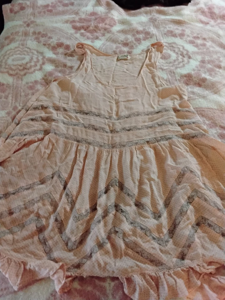 Nuevo con etiquetas Vestido túnica Free People Slip Voile Trapecio Foto 3 de 4