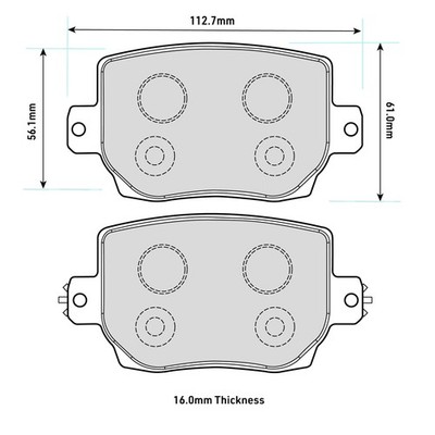 Ferodo DS2500 Rear Brake Pads Fits Tesla Model 3 - (FRP3162H)
