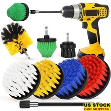 Drill Brush Set 7 Pack Stiffness Cleaning Brushes Power Scrubber Attachment New