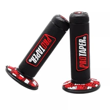 Motorcycle Handlebar Grips Hand Grip Rubber For Off Road Dirt Bike Pair Red