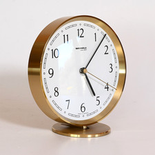 Wehrle Tischuhr – 14,5 cm – Messing – UTS Germany Quarzwerk