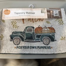 Corredor de mesa tapiz Perfect Harvest "Welcome To Our Patch"* 13"x68"* Nuevo