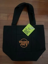 NWT Trader Joe’s mini canvas tote bag Halloween trick or treat multicolored