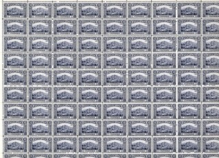 BULGARIA: 1921 COMPLETE SHEET OF 100. Mi 156. FOLDED.