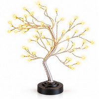 LED Lichterbaum 90 Leds Warmweiß 8 Modi 6H Timer USB Batterie Tischlampe Deko