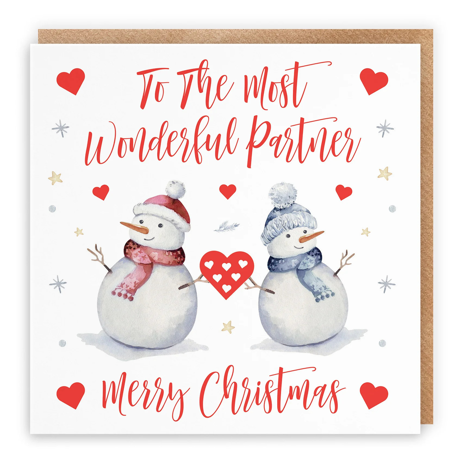 Partner Christmas Card Snowman