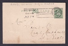 GB Nottighamshire Butterley Colliery Alfreton printed stationery card used 1906