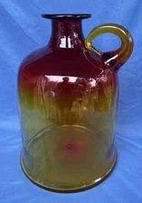 Lg BLENKO Tangerine / Amberina MOONSHINE JUG 