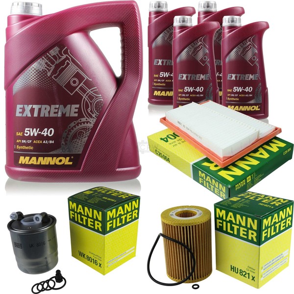 Mann Inspektionspaket 9L Mannol Extreme 5W-40 FüR Mercedes Glk-Klasse 320 Cdi-image