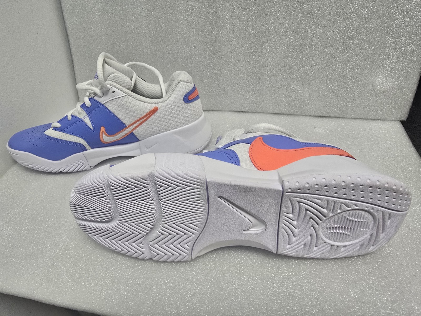 Nike FD6575-110 Men's Tennis Shoes Blue White Orange Medium US Size 9 thumbnail 3