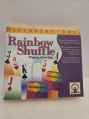 Discovery Toys Rainbow Shuffle Playing Card Set Complete New In Box 2003