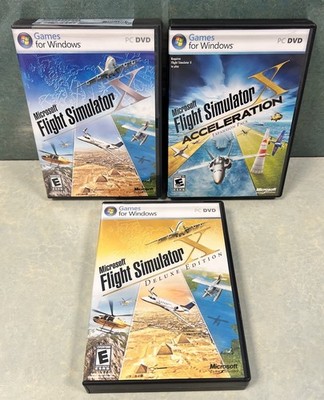 Microsoft Flight Simulator X ,Deluxe Edition, Expansion Lot Of 3 PC