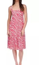 New Michael Kors Dress 2XL Soft Zebra Midi Geranium Plus Size XXL