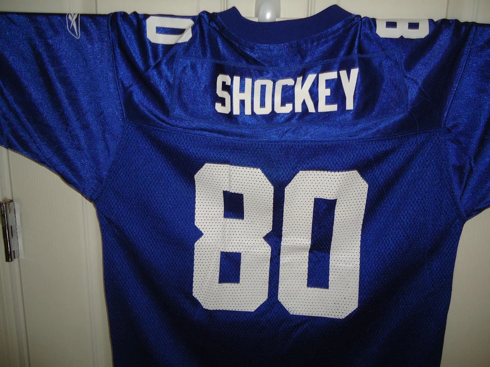 Camiseta deportiva juvenil de los New York Giants Jeremy Shockey #80 de colección Reebok On Field XL 18/20 Foto 4 de 4