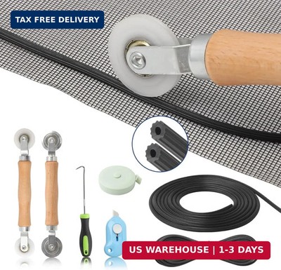 Window Screen Door Repair Kit Include Window Screens Mesh 48''x118'' with All Tool