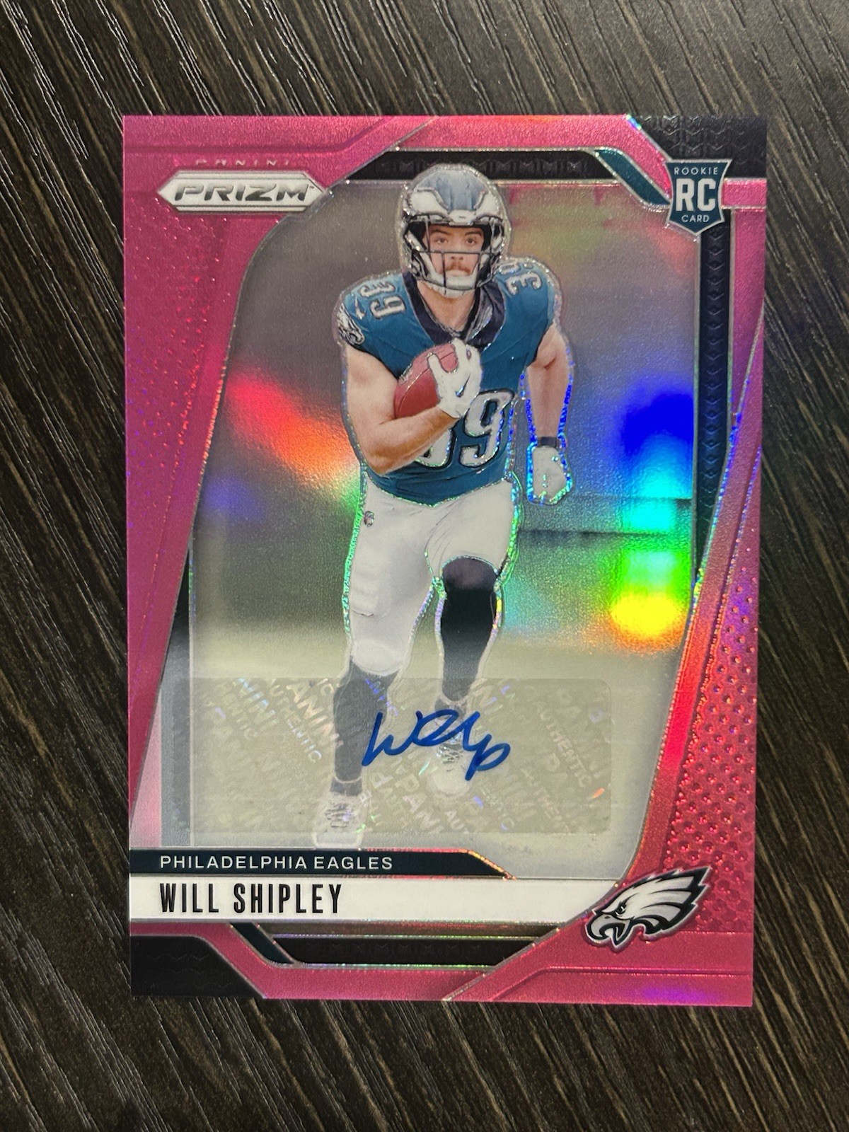 Will Shipley Panini Prizm #397 Autograph Pink
