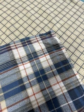 2 Eddie Bauer Home Reversible Plaid Pillow Shams~100% Cotton~Standard Size