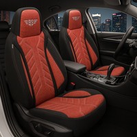 2X SitzbezüGe Passend FüR Mercedes GLE C292 (Schwarz-Rot) Vorne | Pilot HERM202