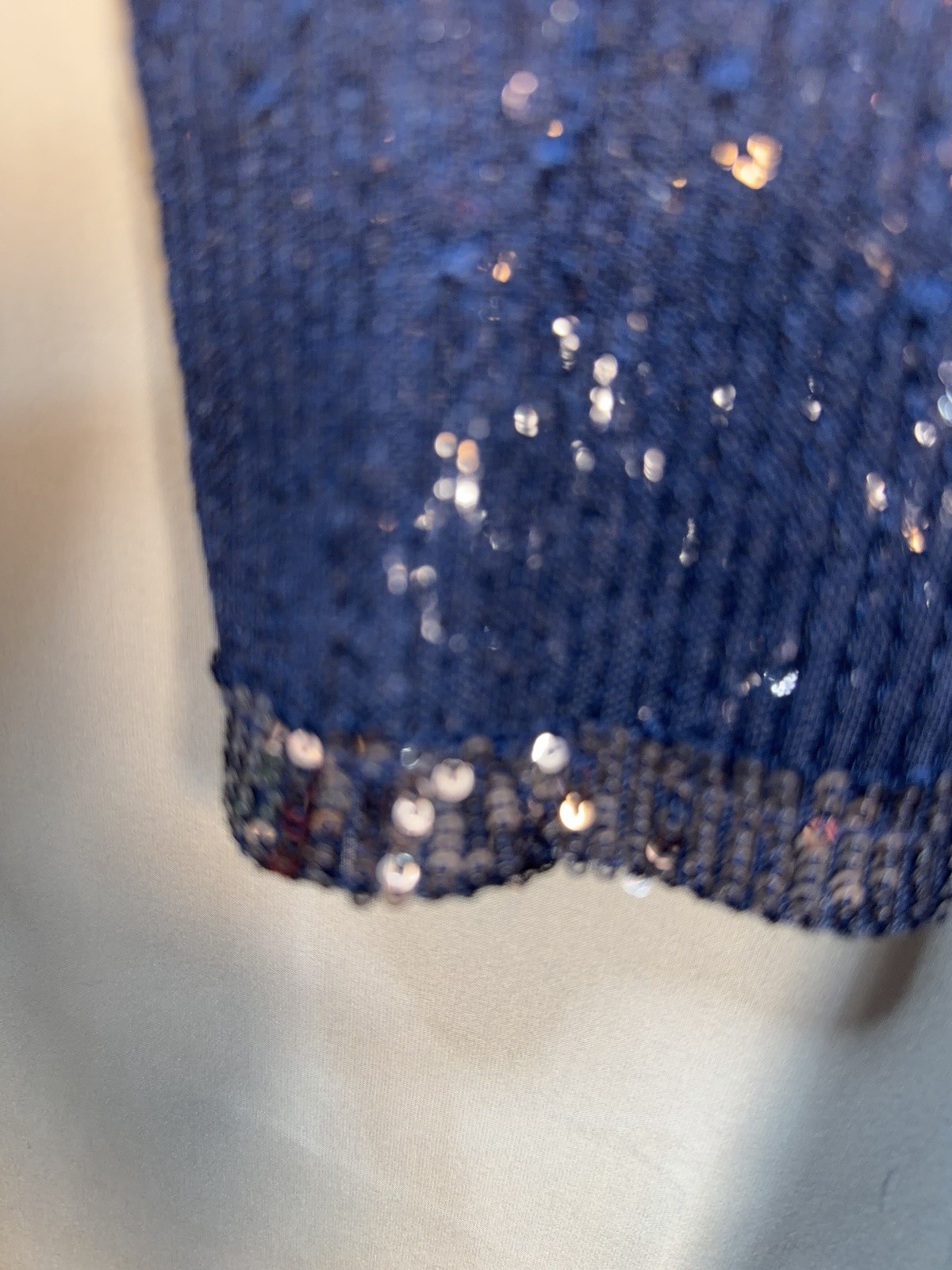 B. Darlin Sequin Bodycon Dress Blue Rose Gold Ombre Long Sleeve Size 5/6