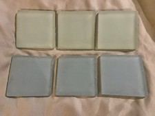 Lot Of 6 Blue Glass Tiles