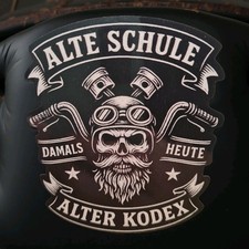  Biker Skull Auto Aufkleber Oldschool Motorrad Sticker Vintage Totenkopf Deko
