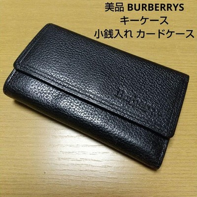 Beautiful BURBERRYS Key Case Coin Purse Card Case Rare Multi-Function Black